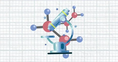 Digital animation of microscope and mole... | Stock Video | Pond5