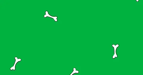 Digital animation of multiple bone icons falling against black background Stock Footage 325645774