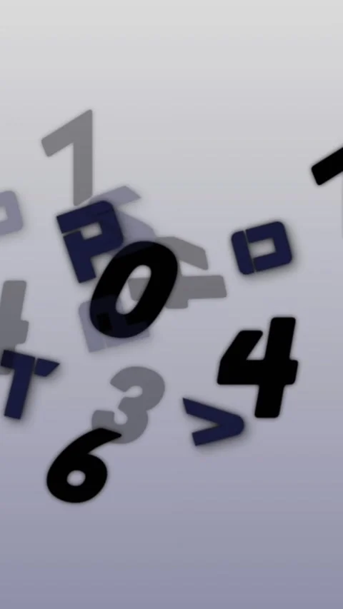 Digital animation of multiple changing numbers and alphabets floating against Stock Footage 343079459