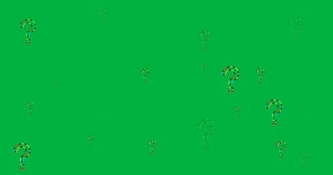 Digital animation of multiple colorful question mark symbols against black Video stock 318570462