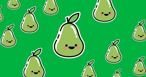 Digital animation of multiple guava icons floating against black background Stock Footage 318941977
