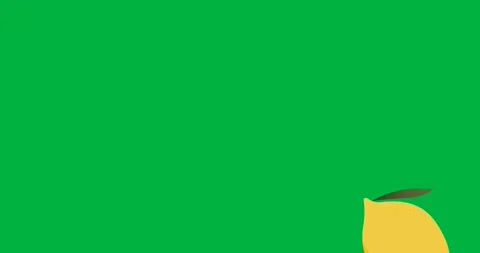 Digital animation of multiple lemon icons falling against black background Stock Footage 318941987