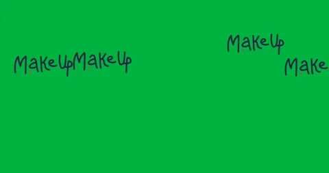 Digital animation of multiple makeup text banner floating against black Stock Footage 325420741