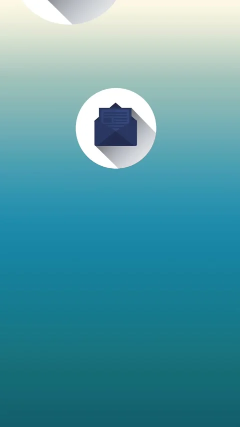 Digital animation of multiple message icons on round banner floating against Stock Footage 343919578