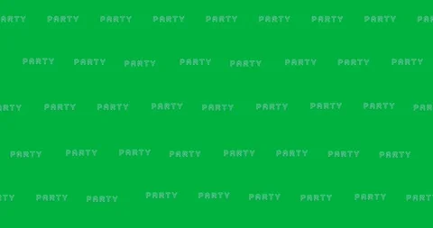 Digital animation of multiple party text banners in seamless pattern against Stock Footage 318769239