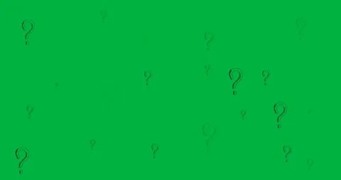 Digital animation of multiple question mark symbols against white background Video stock 318570407