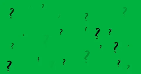 Digital animation of multiple question mark symbols against white background Stock Footage 318570408