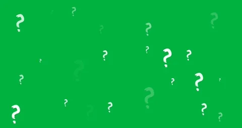 Digital animation of multiple question mark symbols against black background Video stock 318570409