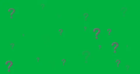Digital animation of multiple question mark symbols against black background Stock Footage 318570413