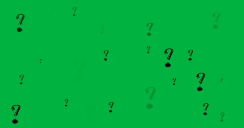Digital animation of multiple question mark symbols against white background Stock Footage 318570414