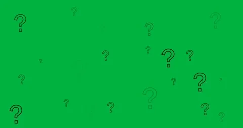 Digital animation of multiple question mark symbols against white background Stock Footage 318570416
