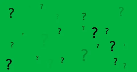 Digital animation of multiple question mark symbols against white background Stock Footage 318570417