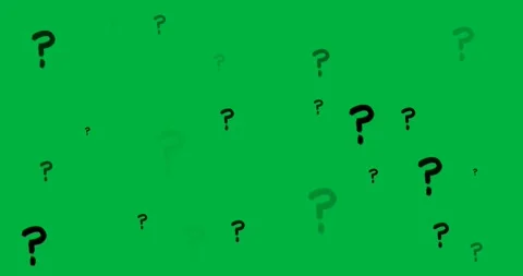 Digital animation of multiple question mark symbols against white background Stock Footage 318570428
