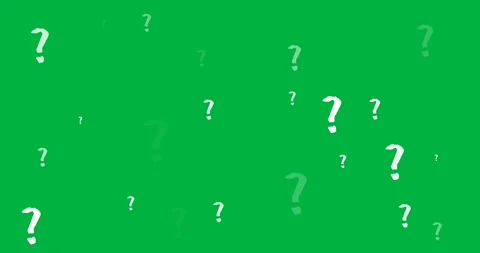 Digital animation of multiple question mark symbols against black background Stock Footage 318570484