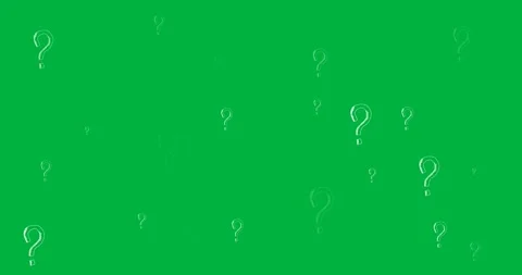 Digital animation of multiple question mark symbols against black background Stock Footage 318570488