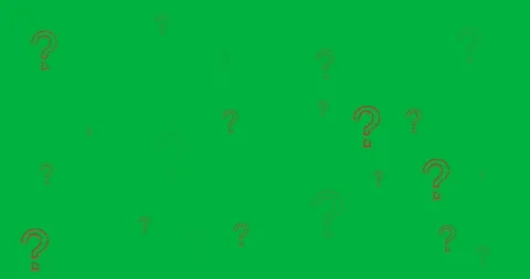 Digital animation of multiple red question mark symbols against black background Stock Footage 318570433