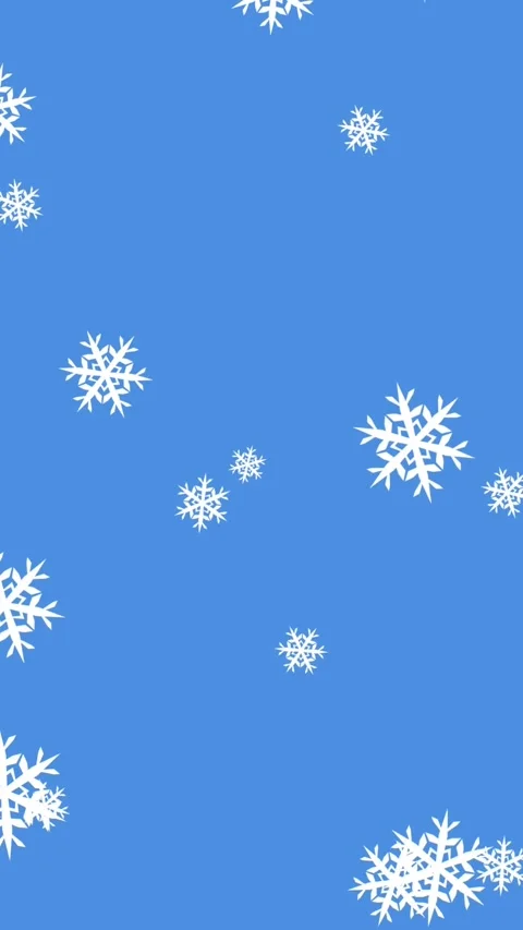 Digital animation of multiple snowflakes icons falling against blue background Stock Footage 344594059