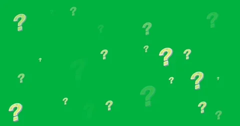 Digital animation of multiple yellow question mark symbols against black Stock Footage 318570526