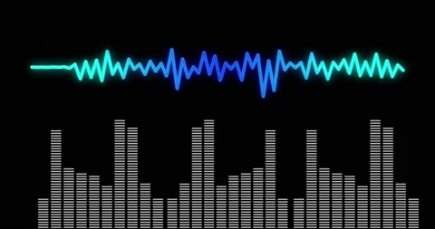 Digital animation of music equalizer and... | Stock Video | Pond5