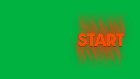 Digital animation of orange start text multiplying against white background Video stock 325420415