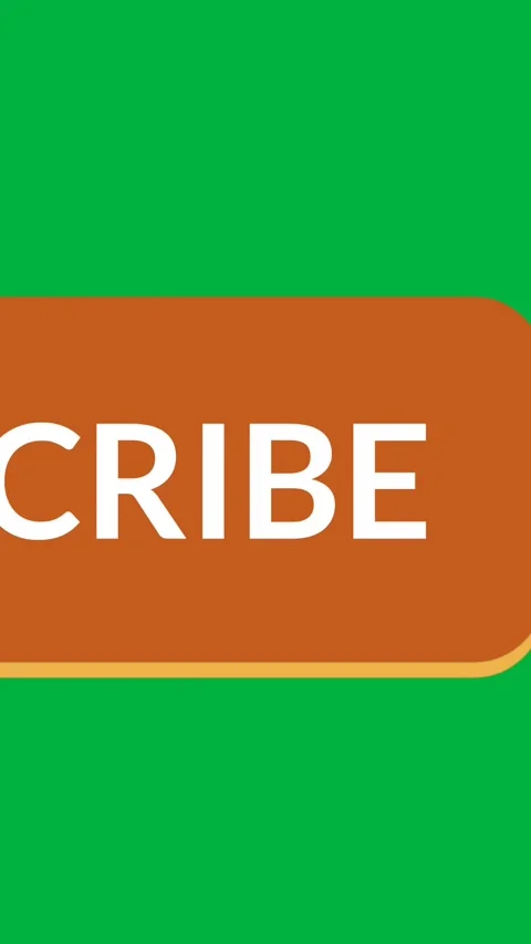  Digital animation of orange subscription button with a moving pointing hand  Stock Footage 324785946