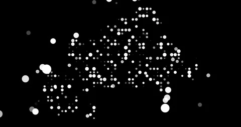 Digital Animation Orbs Assemble Map of Burkina Faso Stock Footage 318875071