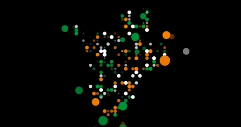 Digital Animation Orbs Assemble Map of Burundi Stock Footage 319021043