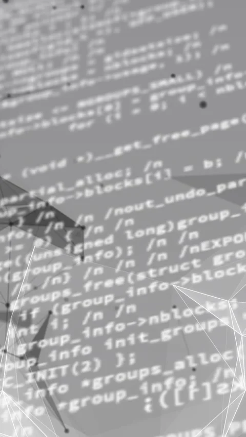 Digital animation of plexus networks and data processing against grey background Stock Footage 331717792