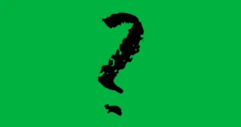 Digital animation of question mark symbol against white background Video stock 318570367