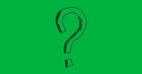 Digital animation of question mark symbol against white background Stock Footage 318570368