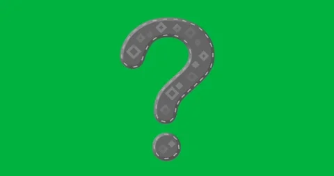 Digital animation of question mark symbol against black background Stock Footage 318570374