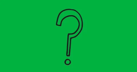 Digital animation of question mark symbol against black background Stock Footage 318570377