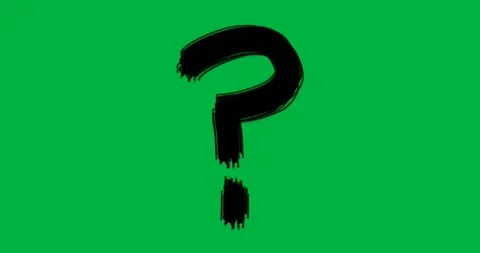 Digital animation of question mark symbol against white background Stock Footage 318570381