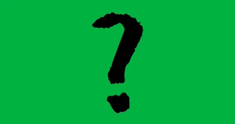 Digital animation of question mark symbol against white background Stock Footage 318570394