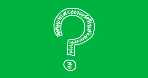 Digital animation of question mark symbol against black background Stock Footage 318570405