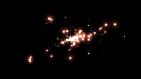 Digital Animation of reacting Particles Stock Footage 79629687