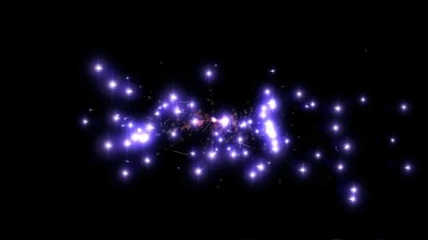 Digital Animation of reacting Particles Stock Footage 79629824