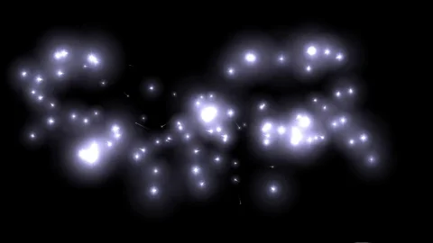 Digital Animation of reacting Particles Stock-Footage 79629837