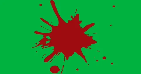Digital animation of red paint splash ag... | Stock Video | Pond5