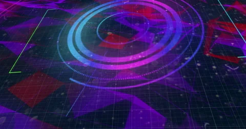 Digital animation of round scope scanner... | Stock Video | Pond5