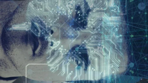Digital animation showcases global computer network technology. 库存影片 312582014