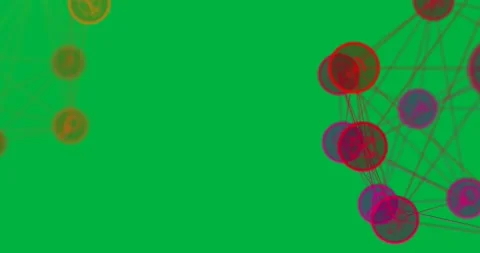 Digital animation showcases rotating globes in a network concept. Video stock 325030059