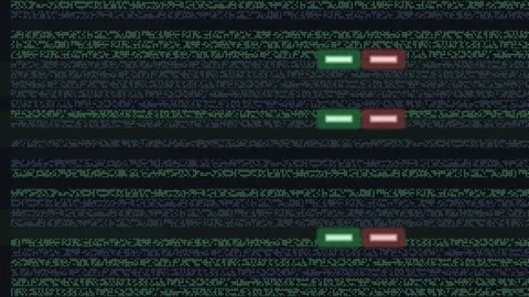 Digital animation showing data streaming on a screen Stock Footage 340286890