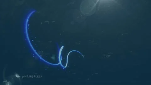 Digital animation of a simplified formula represents global network concepts. Stock Footage 328651569