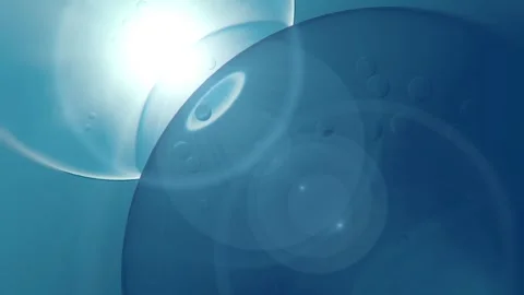 Digital animation with smoothly moving, overlapping glass shapes. 3d rendering Stock Footage 288001561