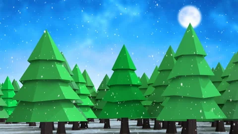 Digital animation of snow falling over r... | Stock Video | Pond5