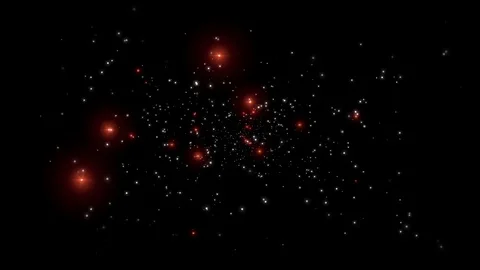 Digital Animation of a Starflight Loop Stock Footage 79629615
