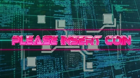 Digital animation of start text over neo... | Stock Video | Pond5