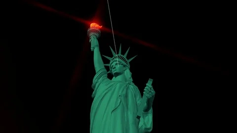 Digital Animation of the Statue of Liberty Stock Footage 72278570