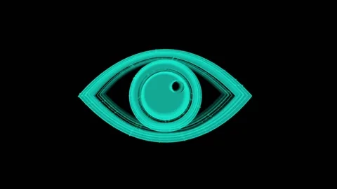 Digital Animation of Tech Eye icon. Stock Footage 218157411